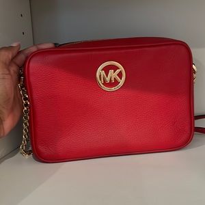 Perfect for summer Red Cross body bag from Michael Kors.